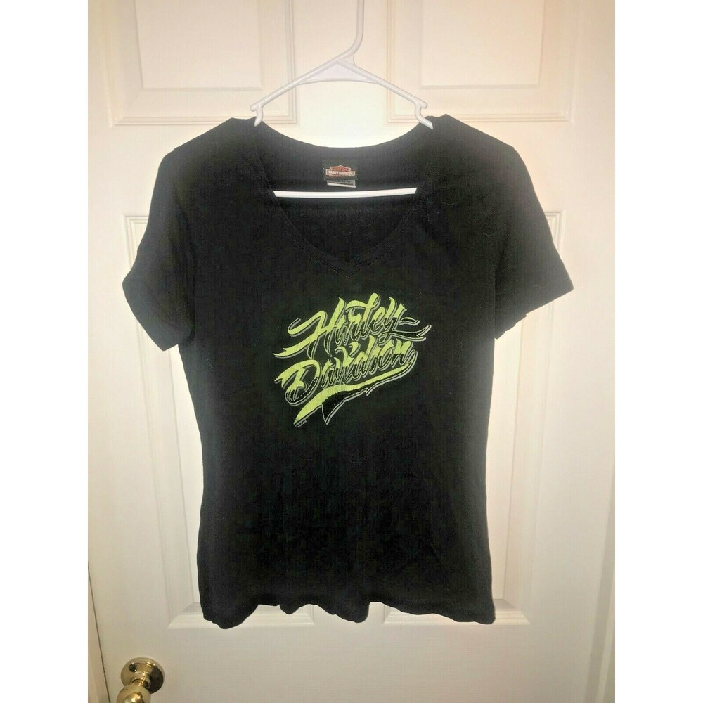 Harley-Davidson Womens Large Shirt Black Short Sleeve HD Bowling Green KY